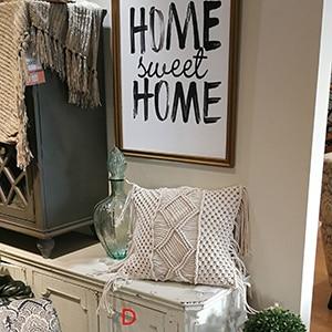 17" Bohemian Hand-Woven Macrame Cotton Square Cushion Cover | 4Styles