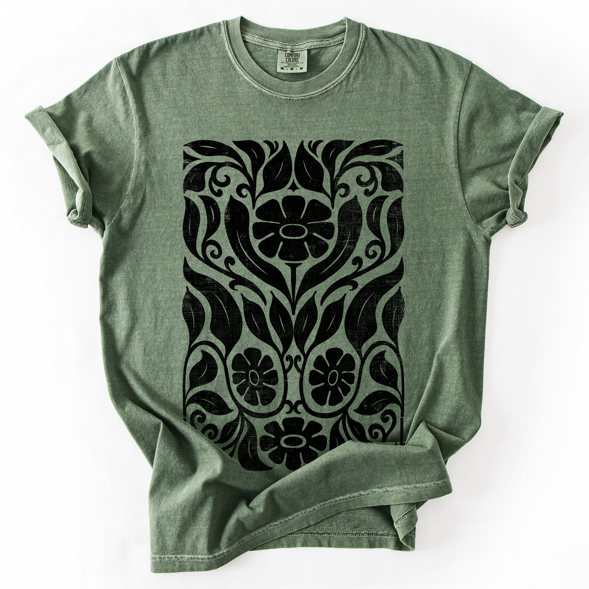 Big Bloom Daisy Flower Vintage Boho Watercolor Nature Design Deluxe Comfort Colors Tee
