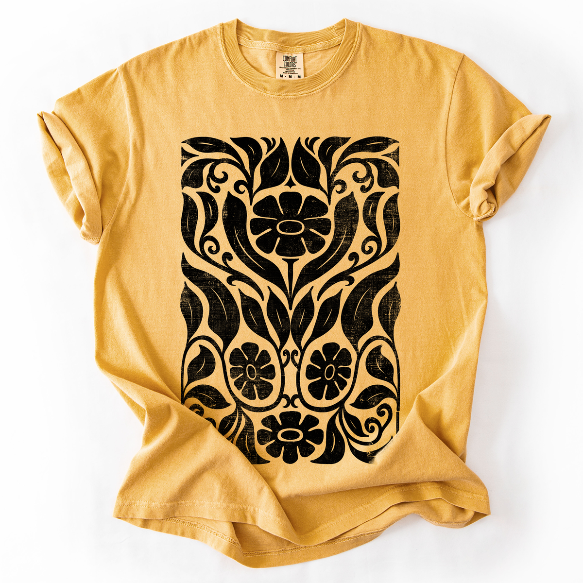 Big Bloom Daisy Flower Vintage Boho Watercolor Nature Design Deluxe Comfort Colors Tee