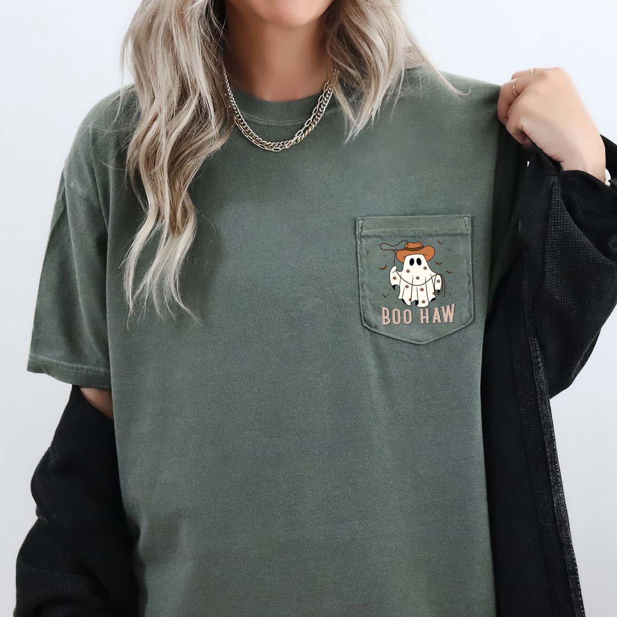 Boo Haw Lasso Cowboy Western Halloween Country Spirit Edition Comfort Colors Tee