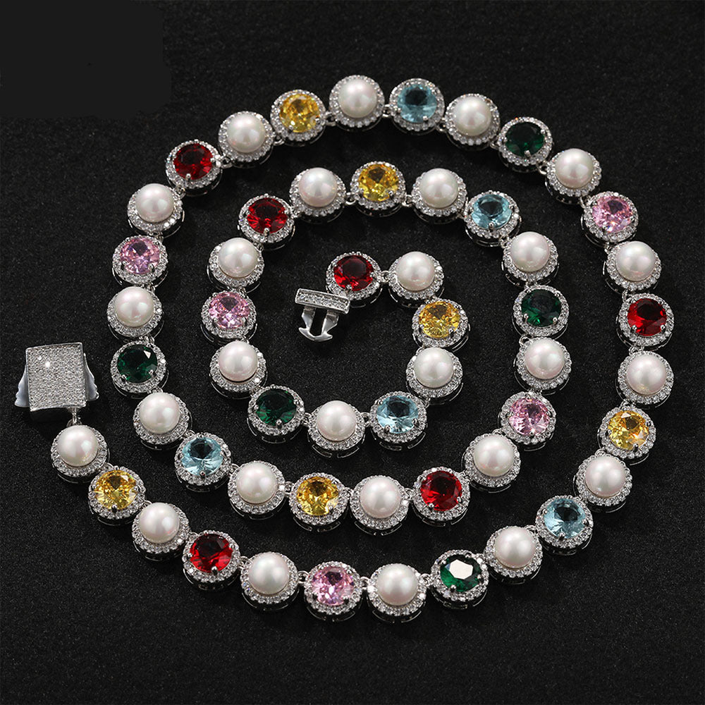 Boho Western Creative multicolored pearl necklace
