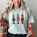 Sparkly Nutcrackers Glitter Effect Christmas Holiday Comfort Colors Tee in 13 Colors S-2XL