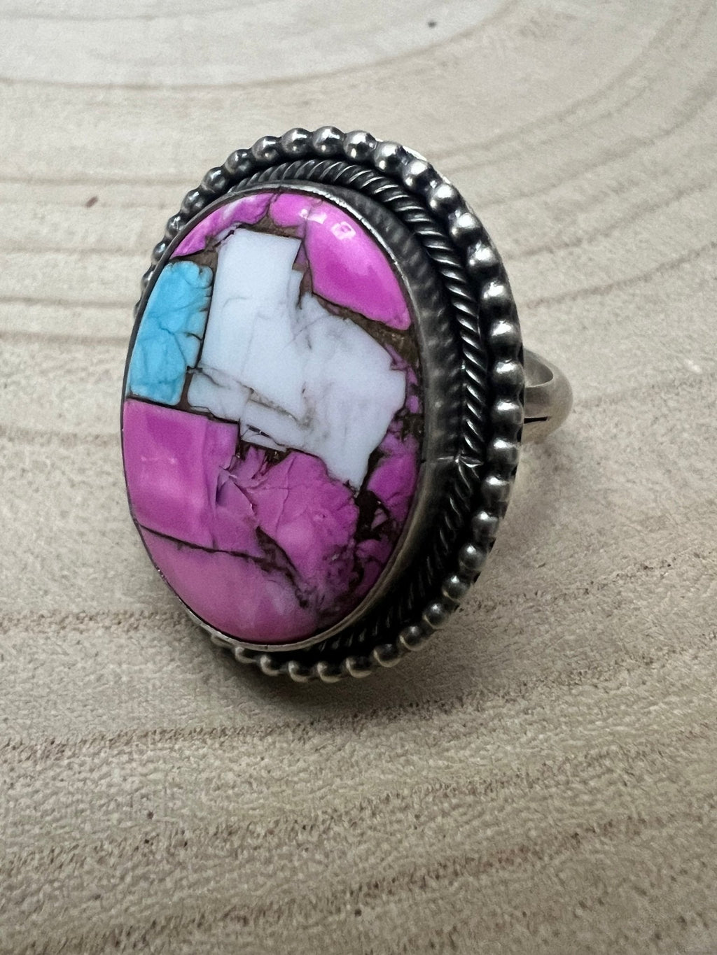 Scott Skeets Navajo Handmade Cotton Candy Adjustable 8+
