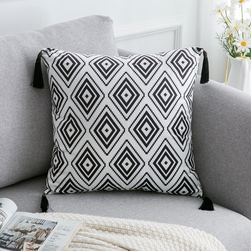 Bohemian Style Fringe Throw Pillow Cushion in 11 Styles | 2 Sizes